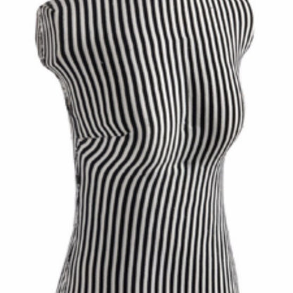 Fabric Wrapped Mannequin In Black and White - View 5