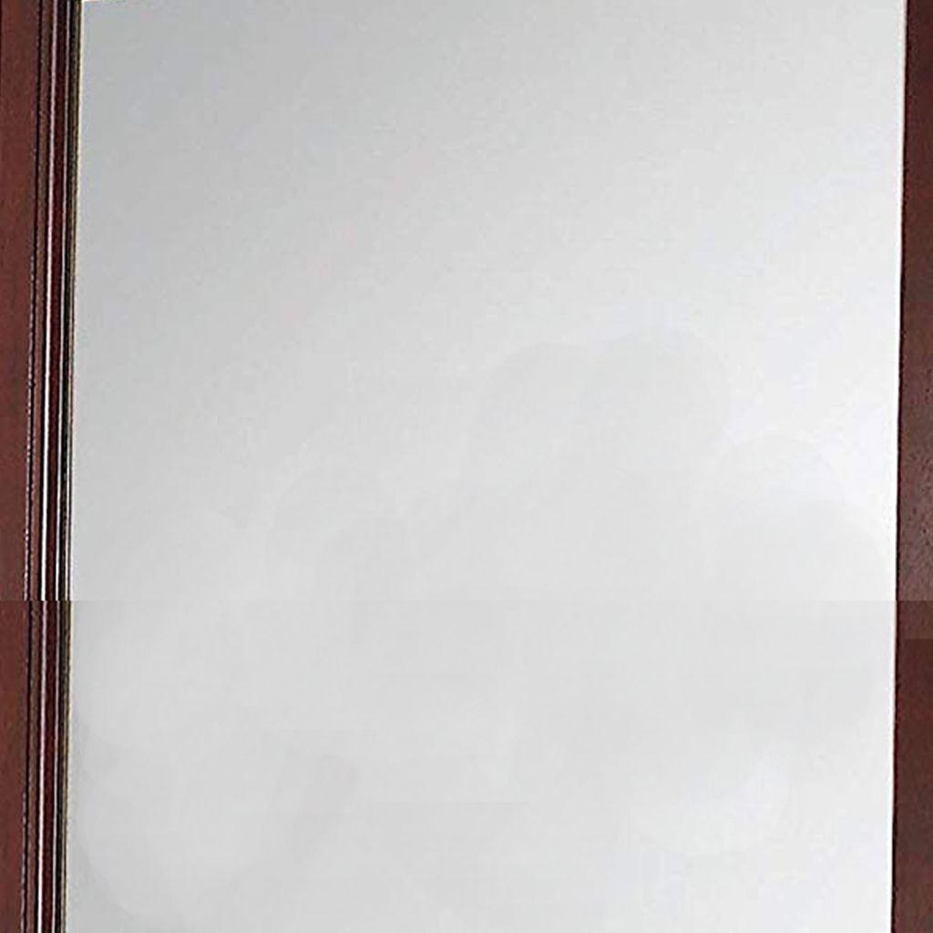Transitional Style Mirror with Raised Wooden Frame, Brown and Silver - View 3
