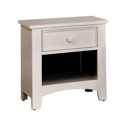 Omnus Wood Night Stand, White Finish