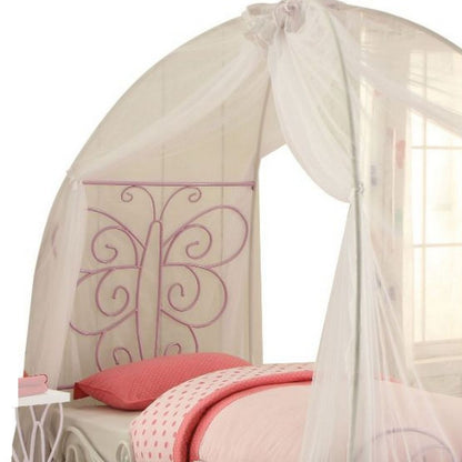 Angel Full Bed with Canopy, White & Purple - View 5