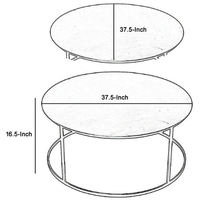 Round Metal Frame Side Table with Tubular Legs, Dark Brown - View 5