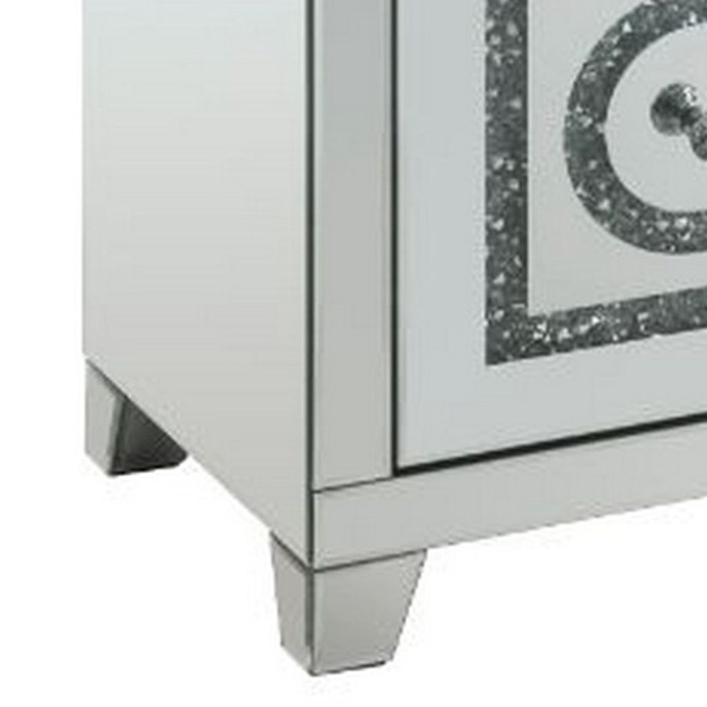 Accent Table with 2 Storage Drawers and Safety Top Feature, White - View 5