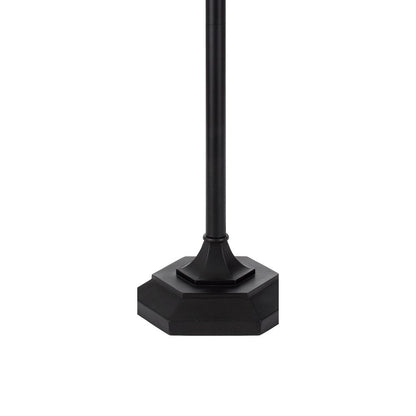 Eli 60 Inch Floor Lamp, Hexagonal Tiffany Style Shade, Dual Light, Bronze - View 4
