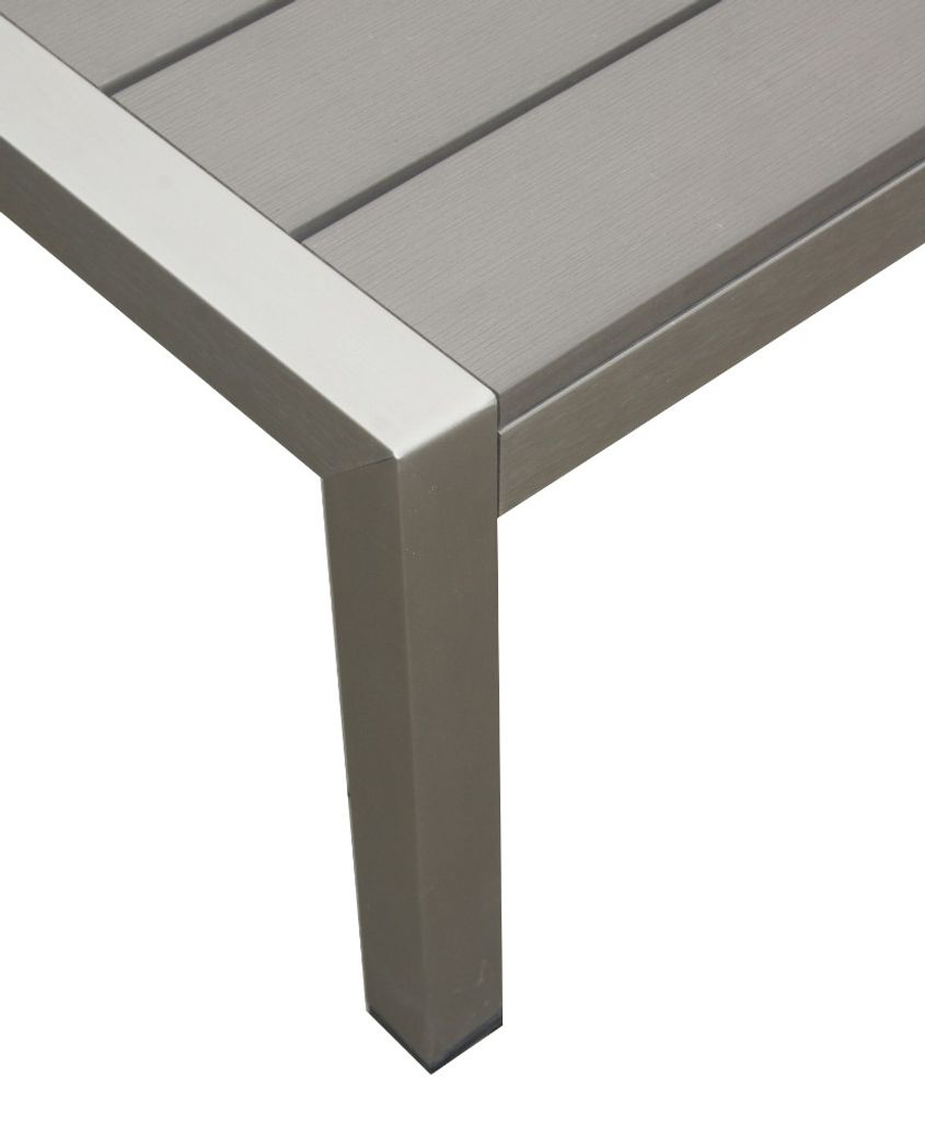 16 Inch Outdoor Side Table, Highly Functional, Easy Movable, Gray - View 3