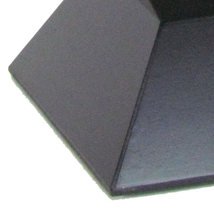 Contemporary Style Faceted Pedestal with Square Top, Black - View 3