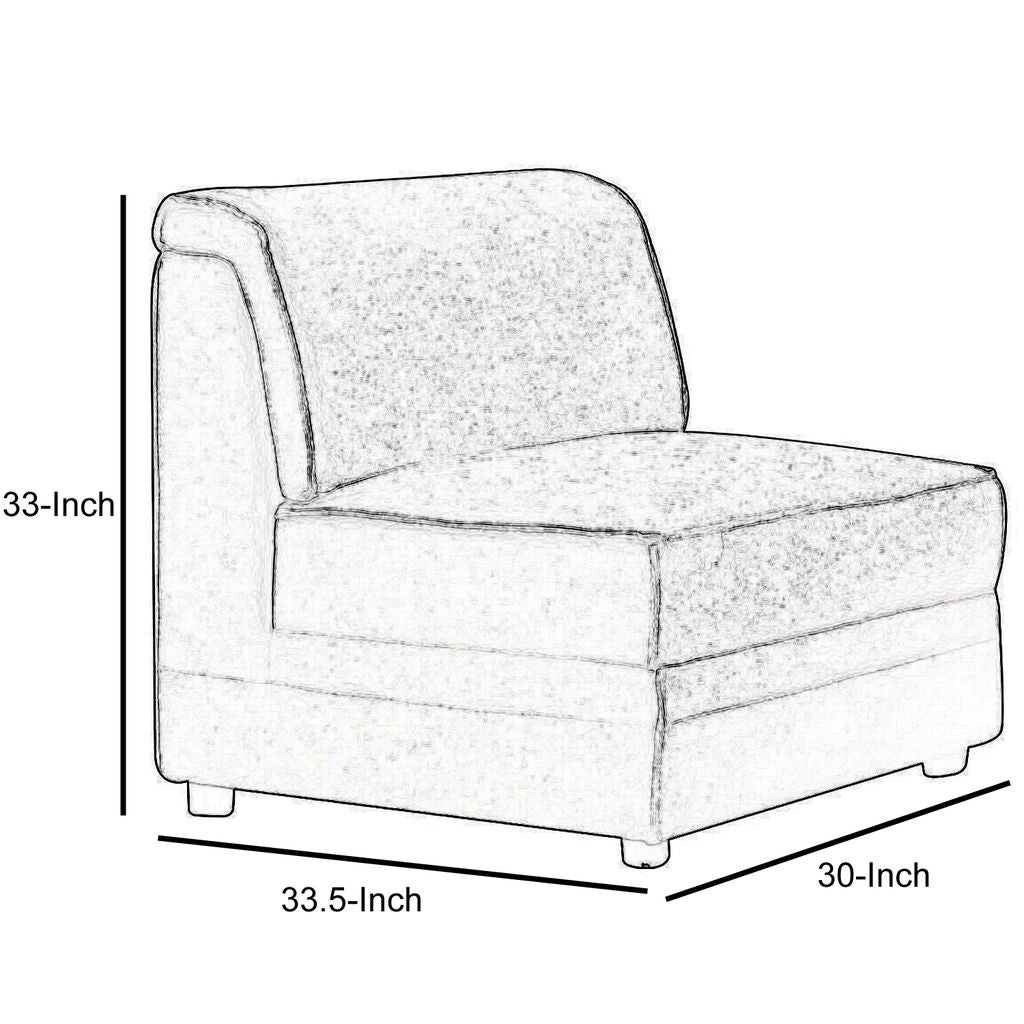 Bois Armless Chair (Reversible), Gray Velvet - View 6