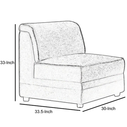 Bois Armless Chair (Reversible), Gray Velvet - View 6