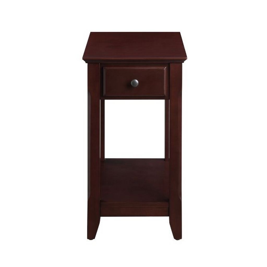 Accent Table with 1 Drawer and Bottom Shelf, Brown - View 3
