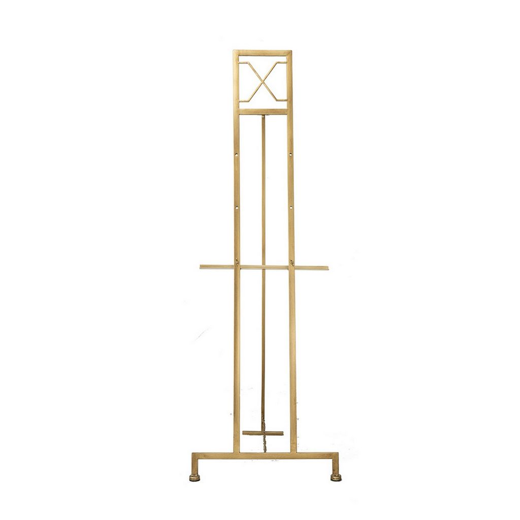70 Inch Easel Stand, Gold Iron Frame, Free Standing, Large - View 2