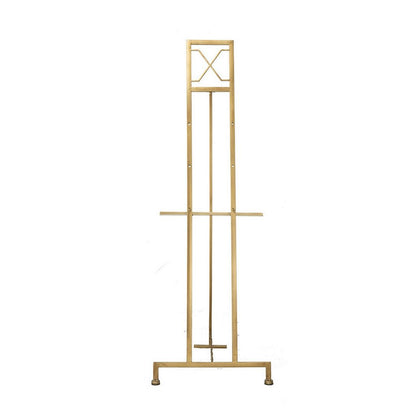 70 Inch Easel Stand, Gold Iron Frame, Free Standing, Large - View 2