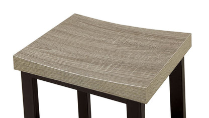 5 Piece Wooden Counter Height Table Set In Natural Brown And Black - View 3