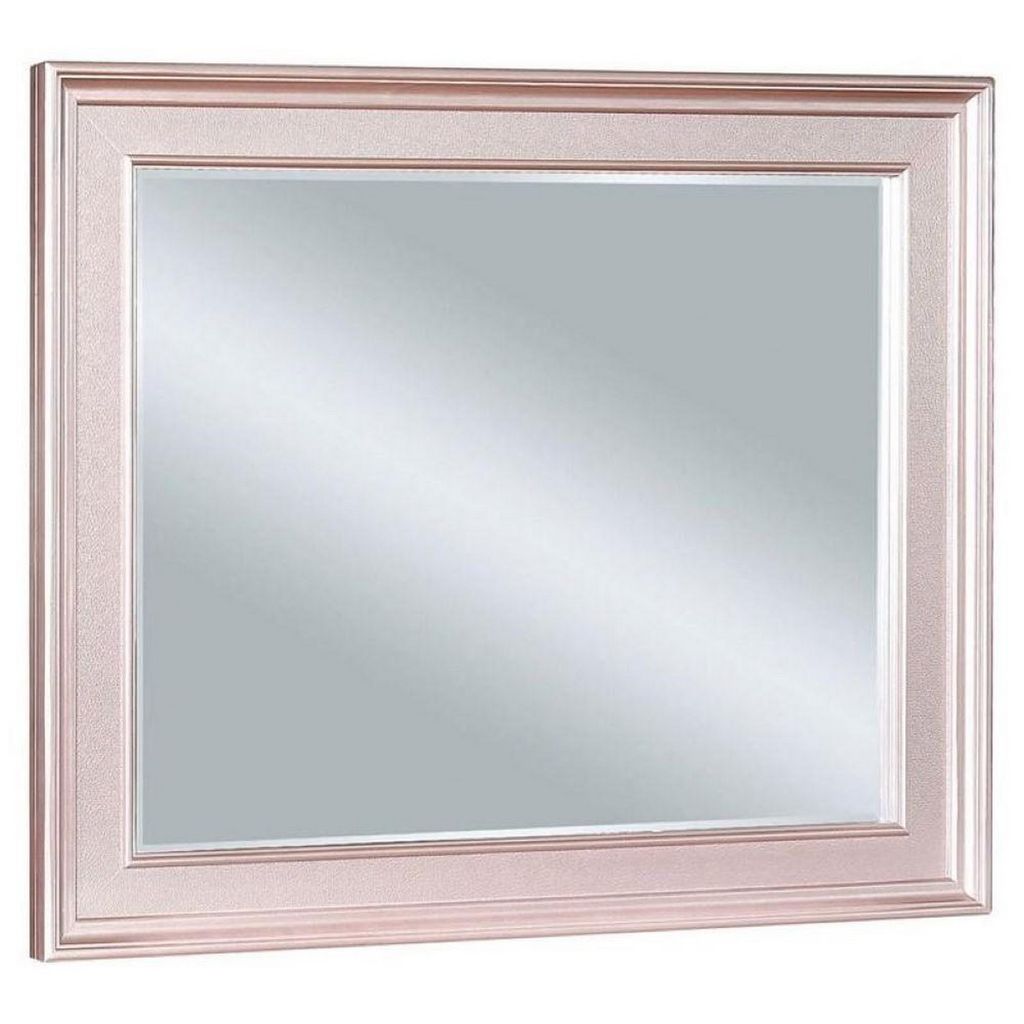 64 Inch Contemporary Style Wooden Frame Mirror, Rose Pink - View 2