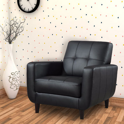 High toned Accent Chair, Black - View 7