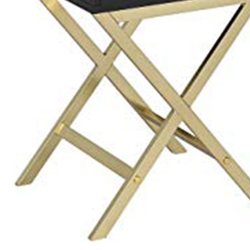 Stylish Side Table, Black & Gold - View 3