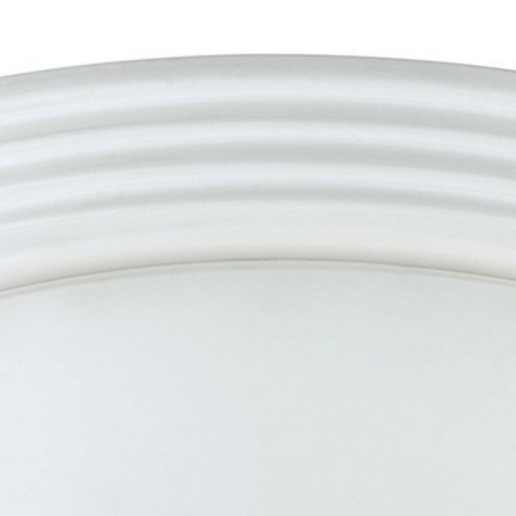 Dome Shaped Glass Ceiling Lamp with Hardwired Switch, White and Clear - View 6