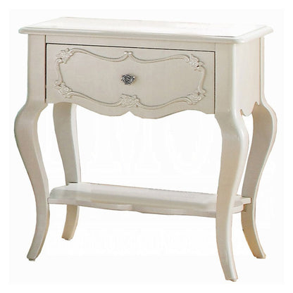 Beautiful Wood Nightstand By Edalene, Pearl White - View 3