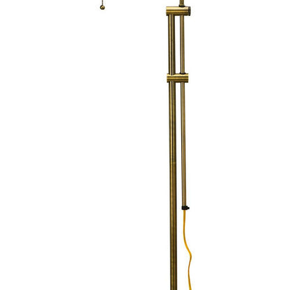 Metal Rectangular Floor Lamp with Adjustable Pole, Gold - View 3