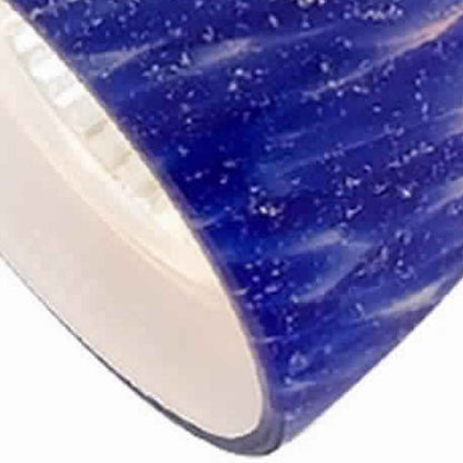 50 Watt Track Fixture with Handblown Glass Shade, Silver and Blue - View 2