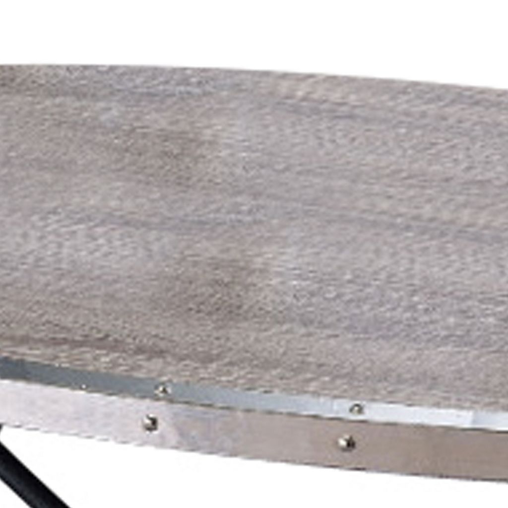 Vintage Coffee Table, Weathered Gray Oak - View 2