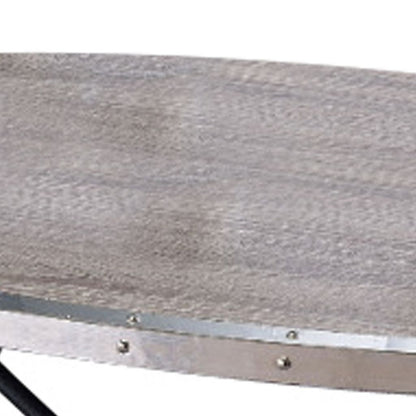 Vintage Coffee Table, Weathered Gray Oak - View 2