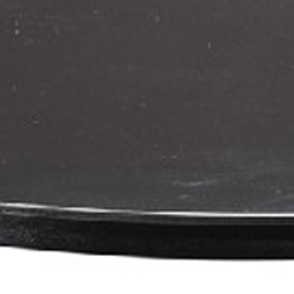 Round Metal Frame Side Table with Tubular Legs, Black - View 4