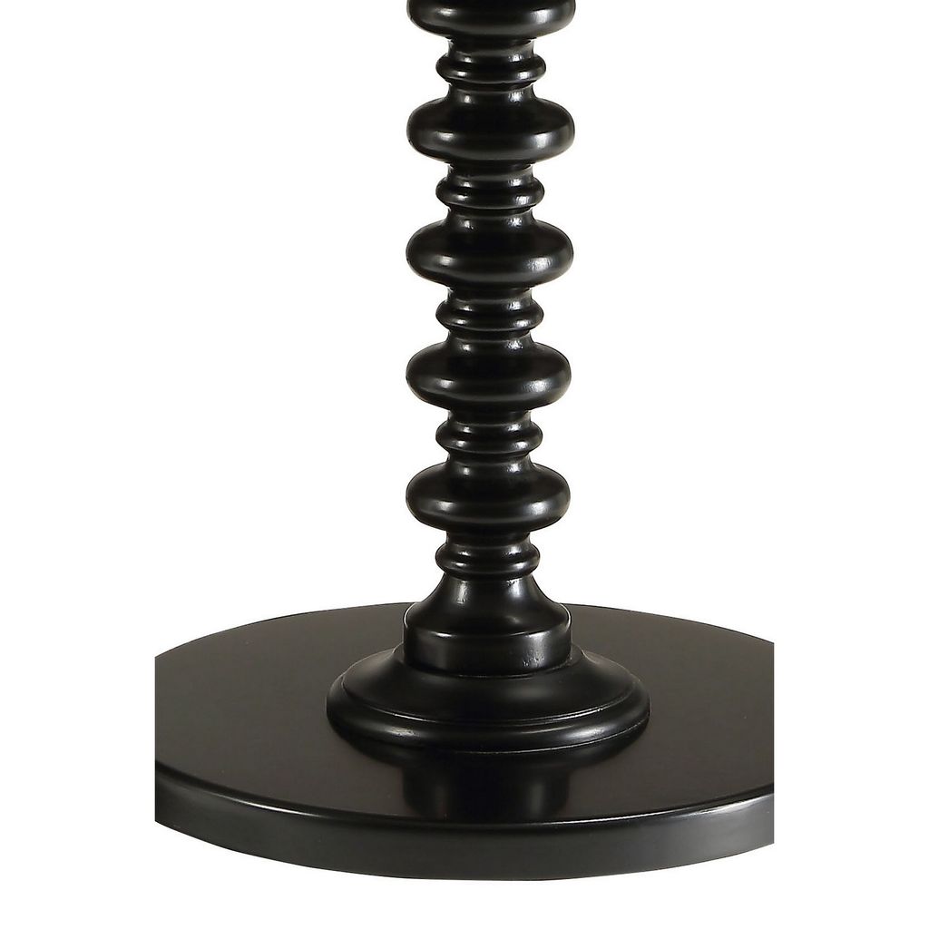 Astonishing Side Table With Round Top, Black - View 3