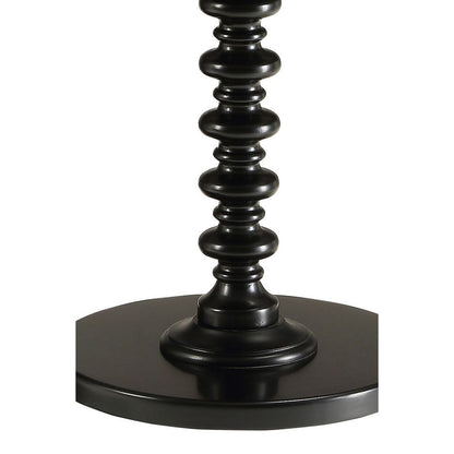 Astonishing Side Table With Round Top, Black - View 3