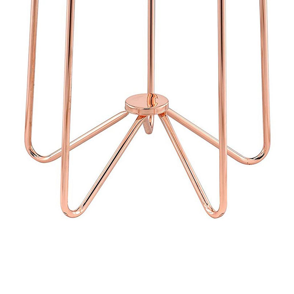 Alivia End Table, Frosted Glass & Rose Gold - View 4