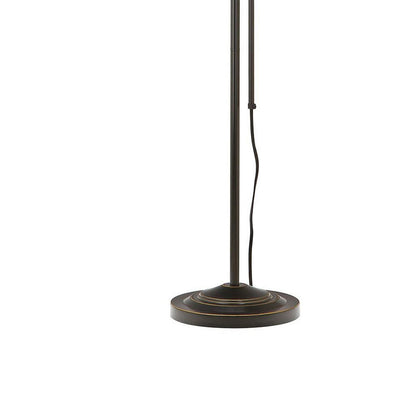 Metal Rectangular Floor Lamp with Adjustable Pole, Dark Bronze - View 4