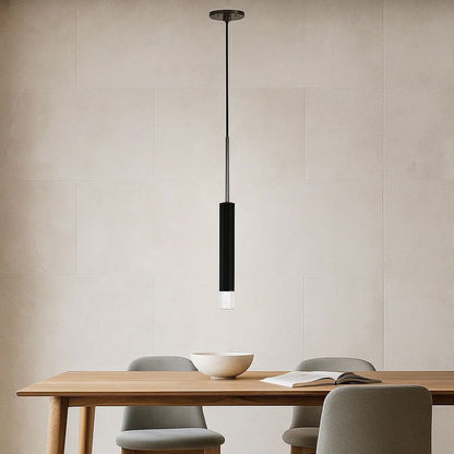 Hexagonal Metal Frame Single LED Light Pendant with Glass Diffuser, Black - View 7