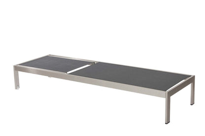 Anodized Aluminum Modern Patio Lounger In Black - View 3