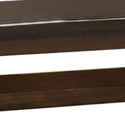 Wooden Console Table with One Open Shelf, Brown - View 4