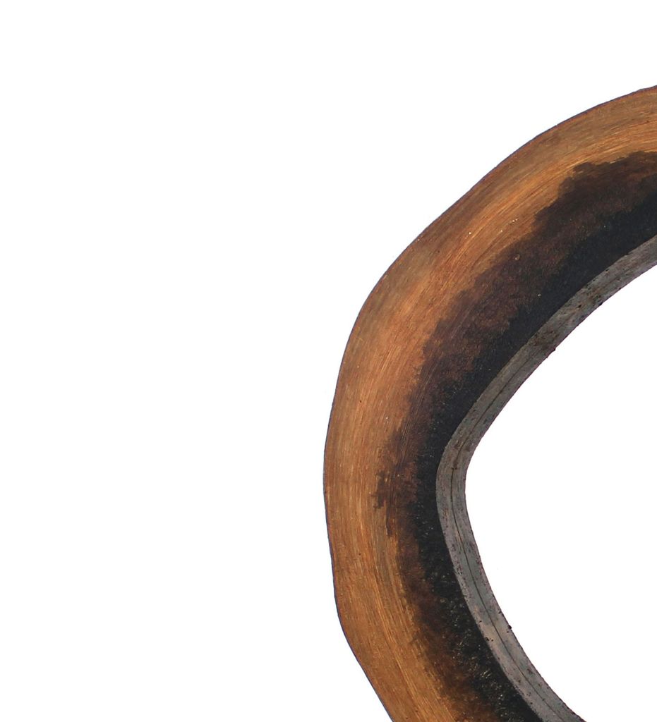 Wooden Wall Mirror Set of 2 with Grotto Circular Shape, Brown - View 2