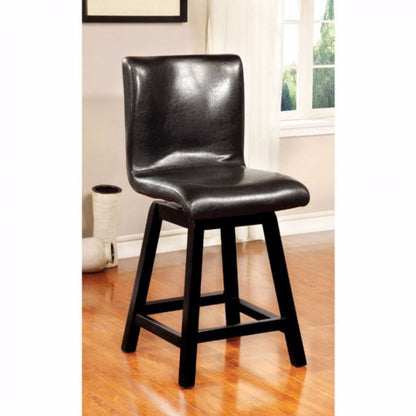 Hurley Counter Height Chair, Black Finish, Set of 2 - View 2