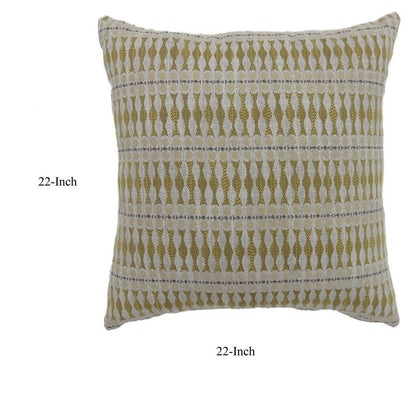 Contemporary Style Simple Traditionally Designed Set of 2 Throw Pillows, Yellow - View 6