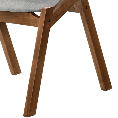 Talulah Gray Fabric and Walnut Veneer Dining Side Chairs - Set of 2 - View 5