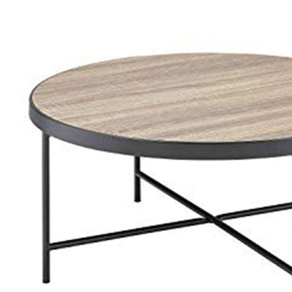 Charming Coffee Table, Weathered Oak Brown - View 2