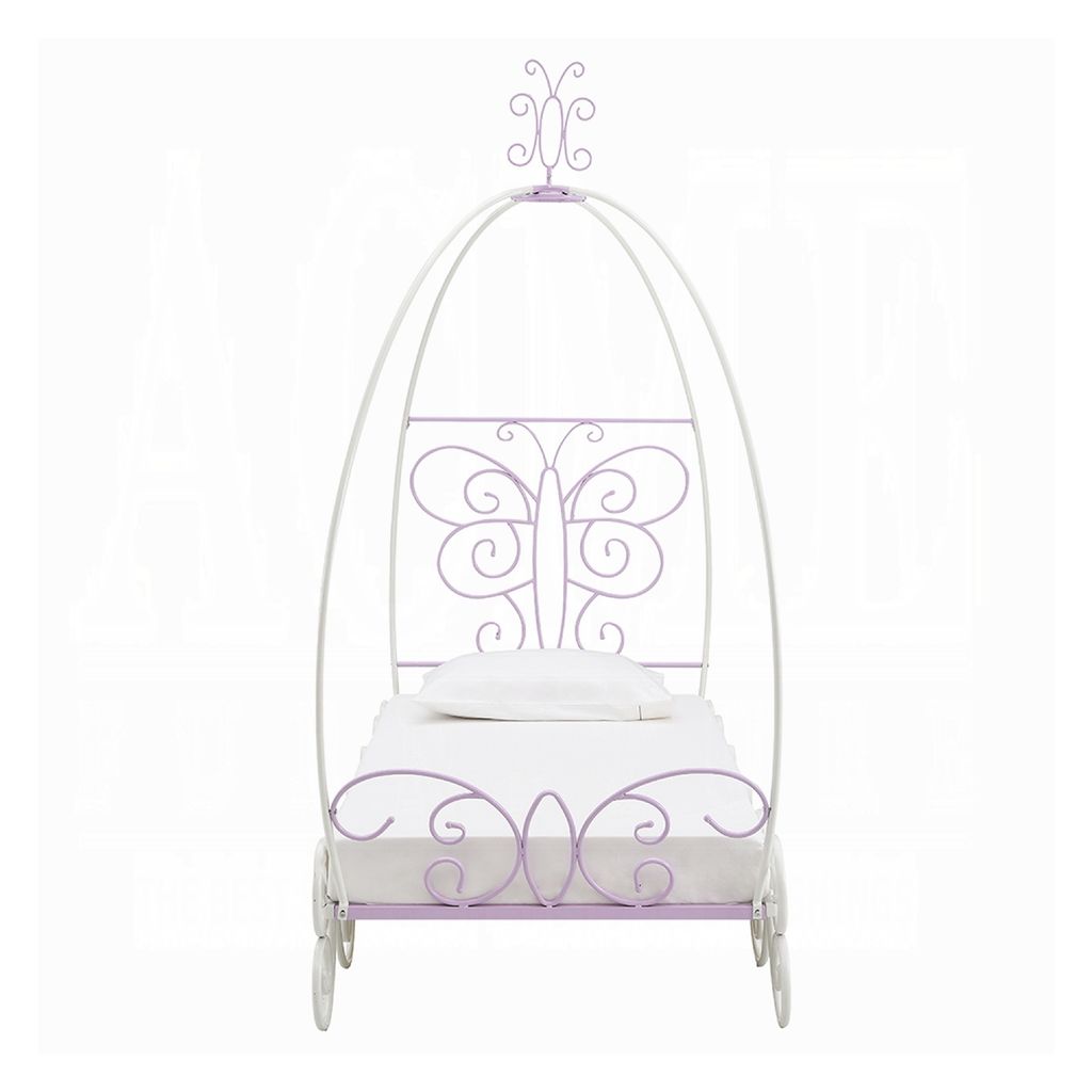 Angel Full Bed with Canopy, White & Purple - View 4