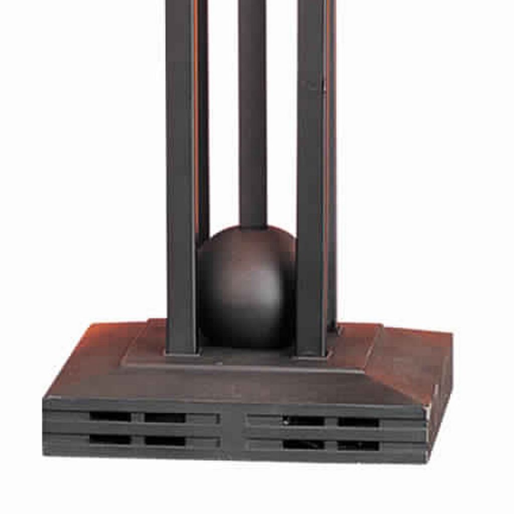 25 Inch Modern Ball Inlay Metal Body Table Lamp, Mica Shade, Bronze - View 2