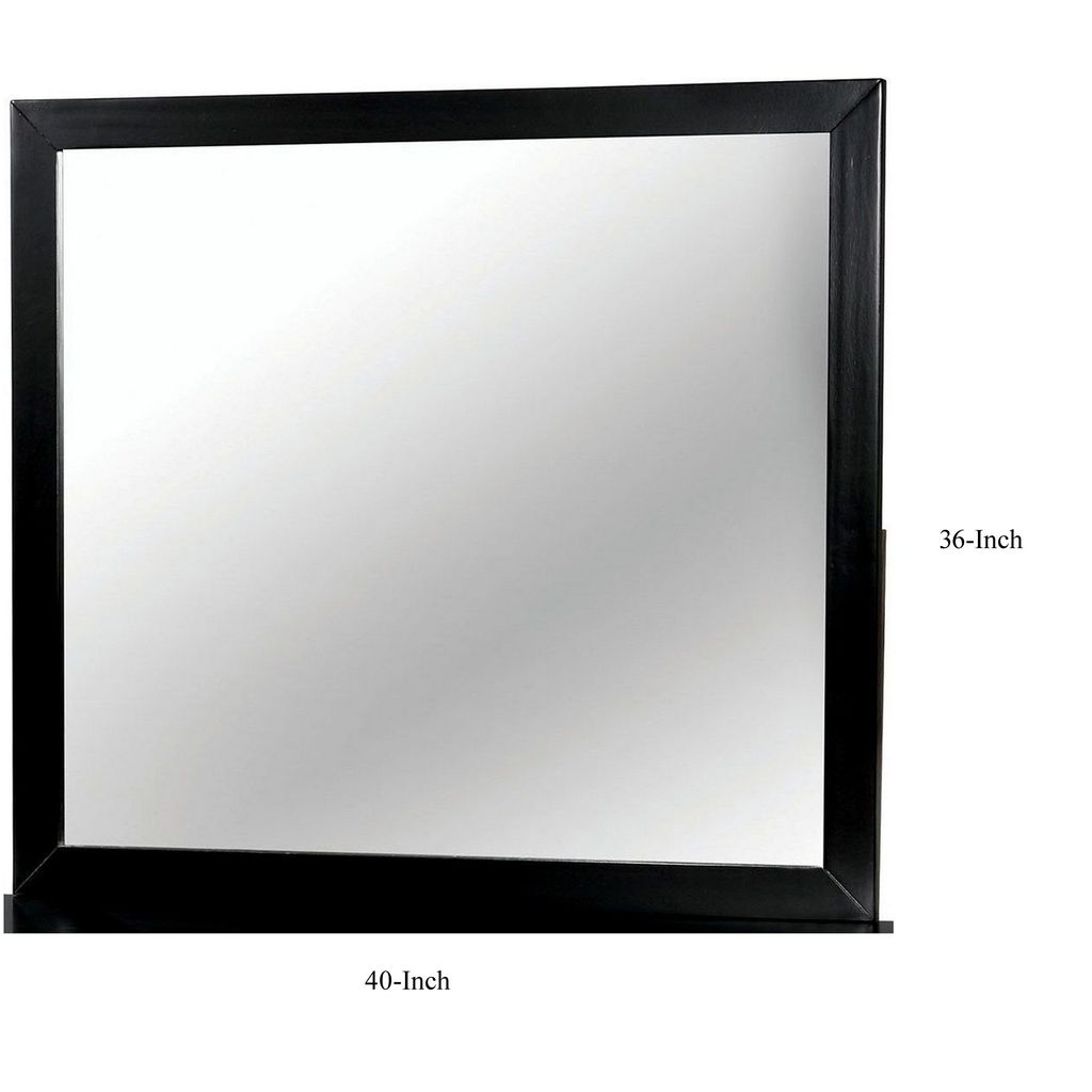 Lennart II Black Rectangular Mirror - View 6
