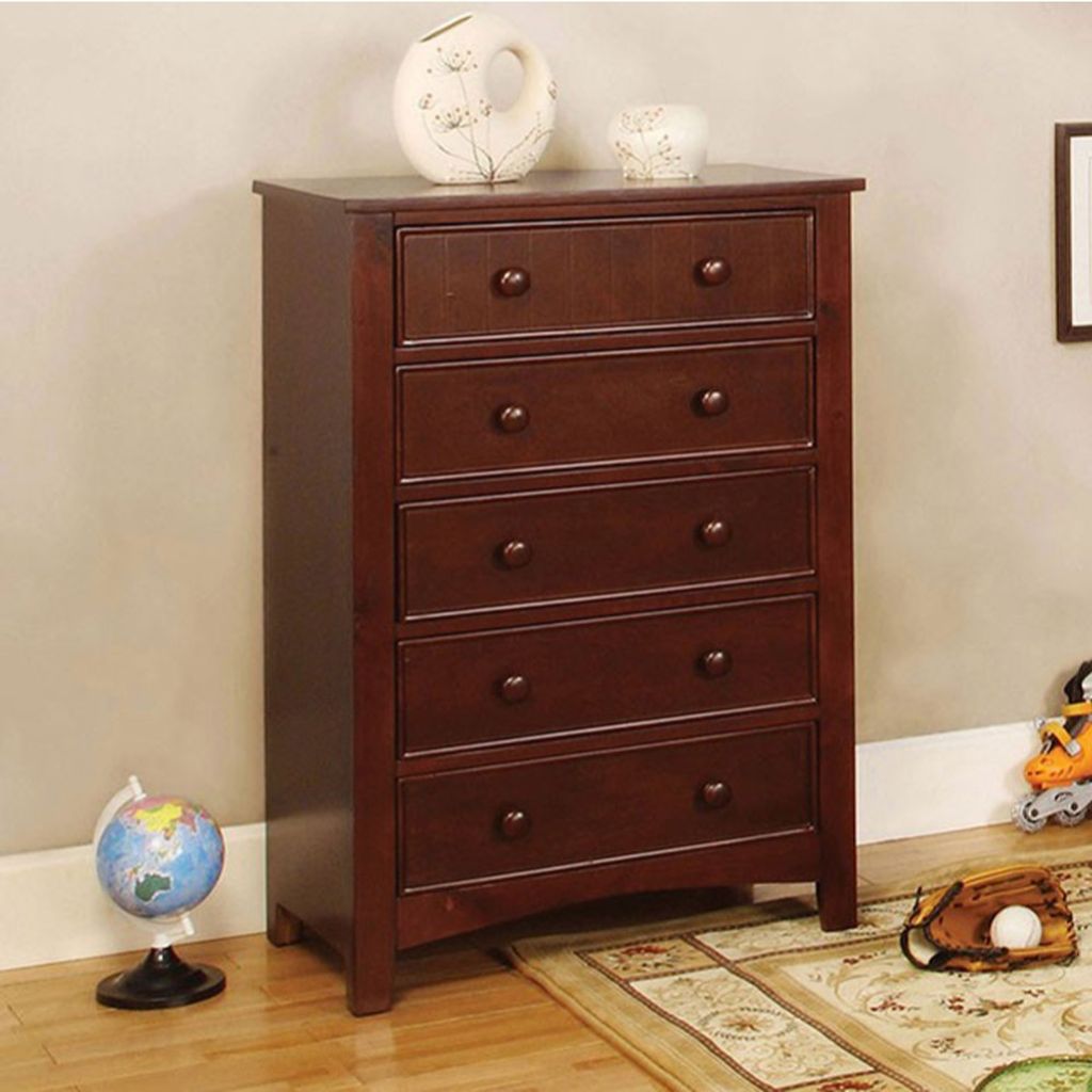 Transitional Style Wooden Chest, Brown - View 2