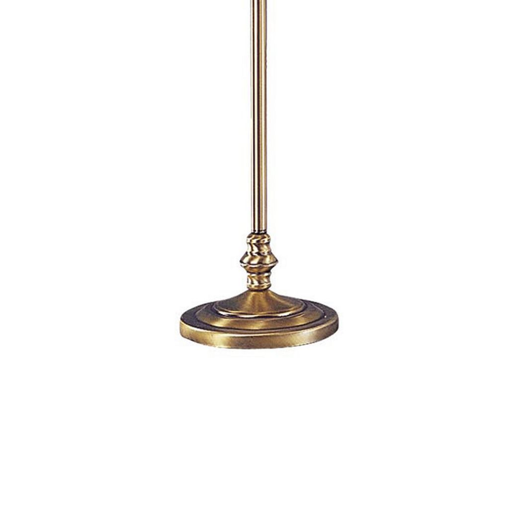 150 Watt 6 Way Metal Floor Lamp with Fabric Tapered Shade, Gold - View 4
