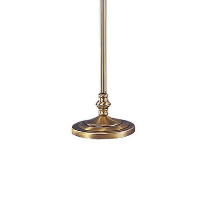 150 Watt 6 Way Metal Floor Lamp with Fabric Tapered Shade, Gold - View 4