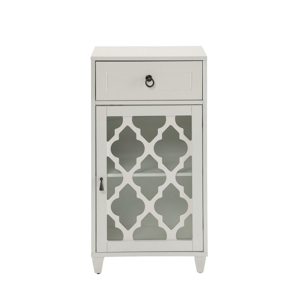Faddish Side Table, White - View 2