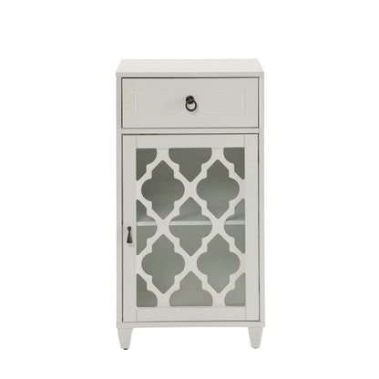 Faddish Side Table, White - View 2