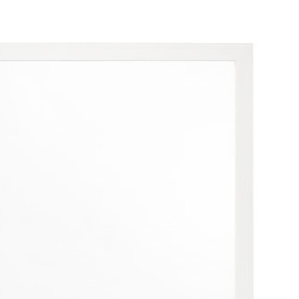 40 Inch Wall Mirror, Sleek Square Wood Frame, White - View 4
