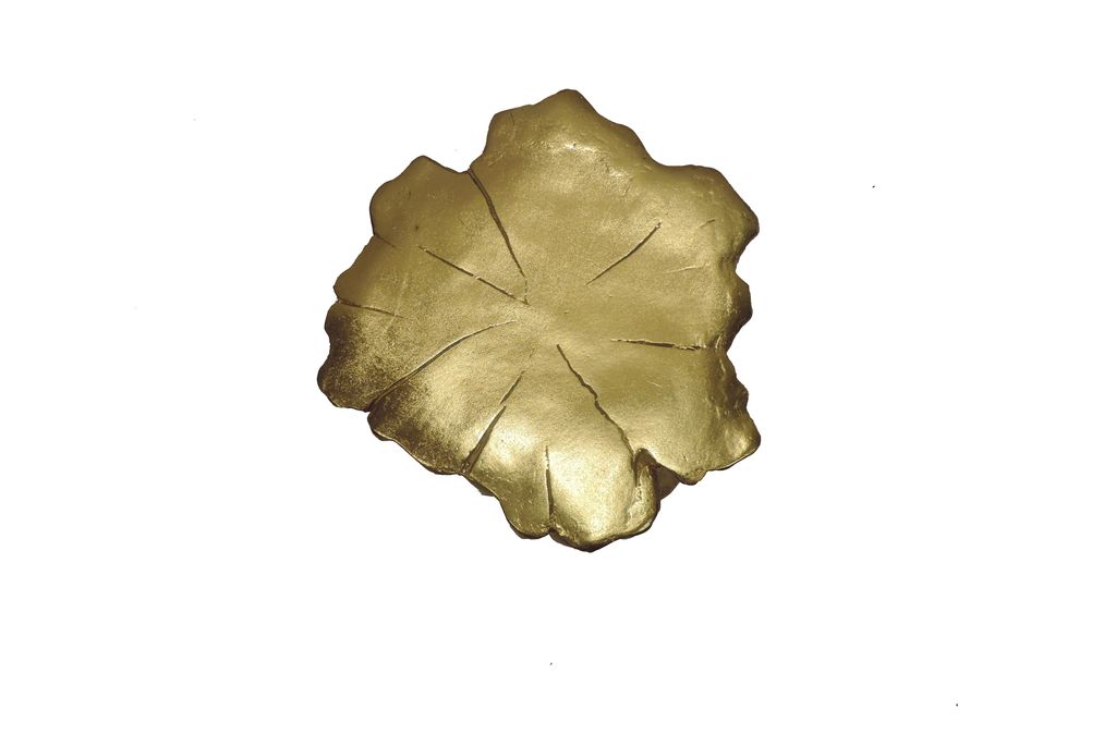 Well Designed Nature Inspired Tree Trunk Stool, Gold - View 3