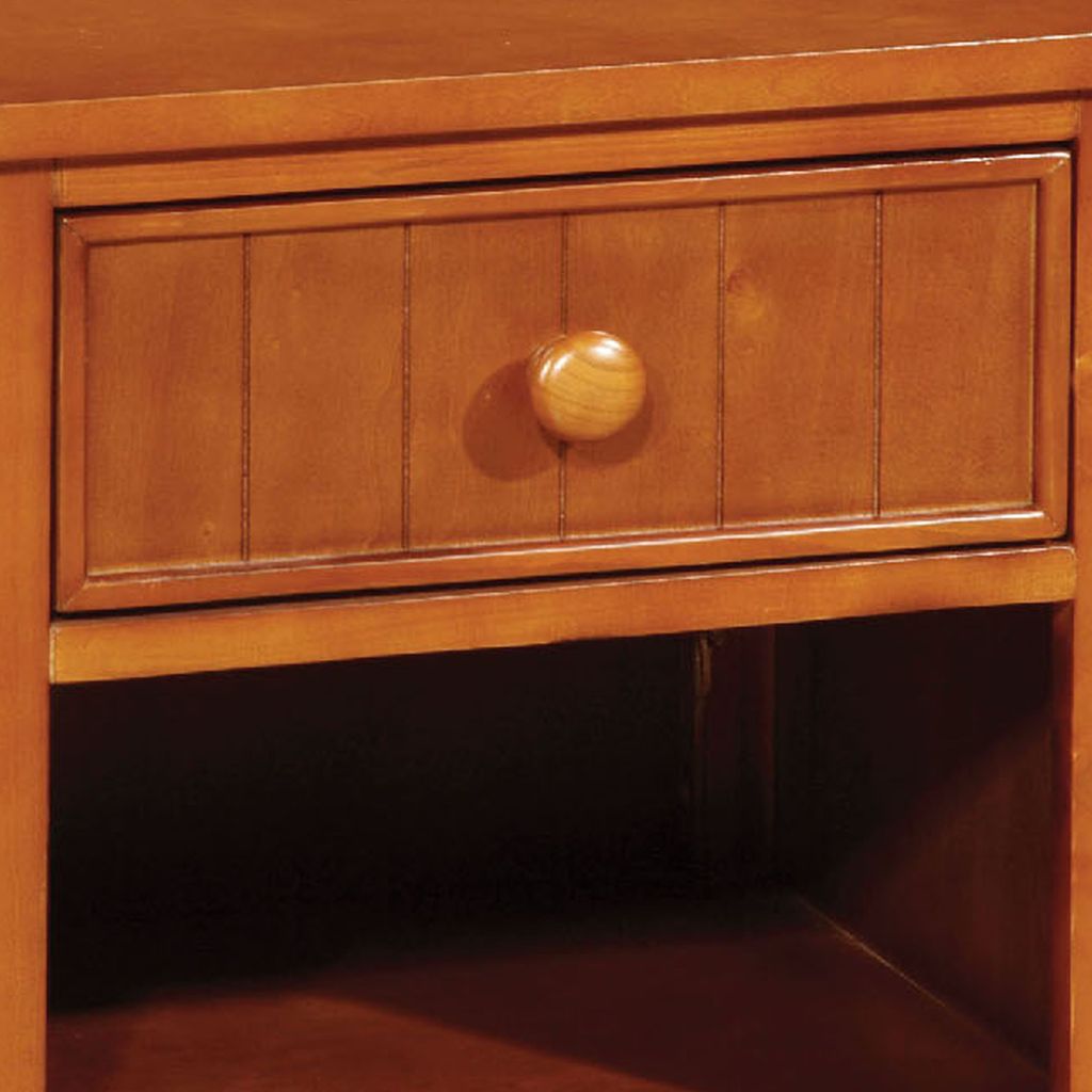 Omnus Wood Night Stand, Oak Finish - View 4