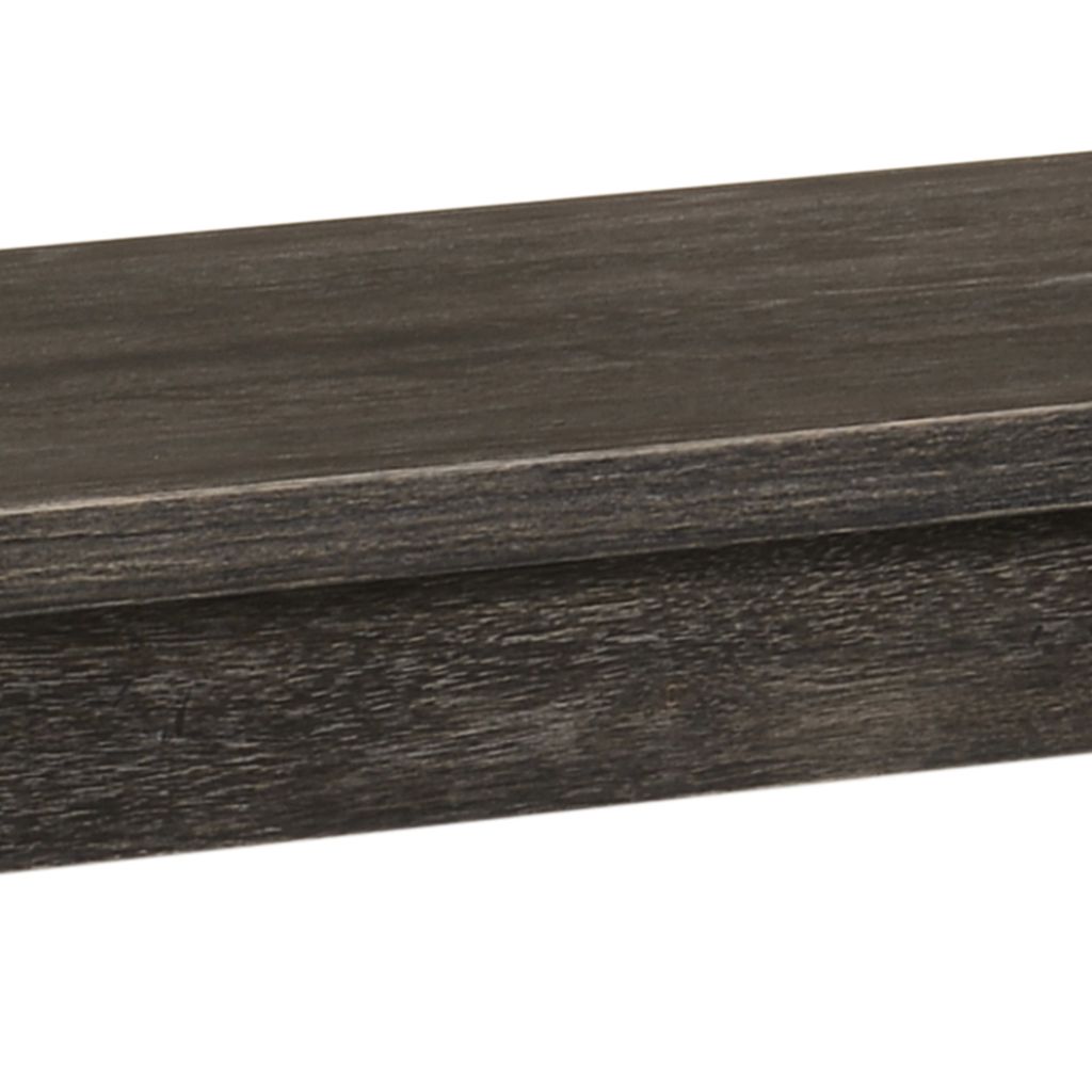 Transitional Style Rectangular Wooden Bench with Turned Legs, Bench - View 4