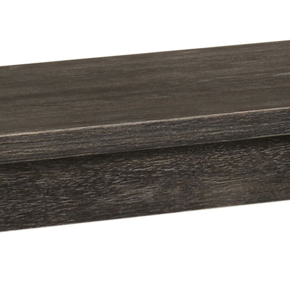 Transitional Style Rectangular Wooden Bench with Turned Legs, Bench - View 4